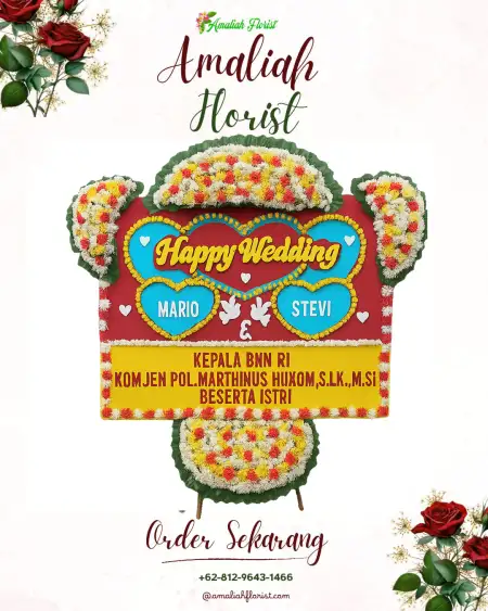 Papan Bunga Pernikahan Ngino